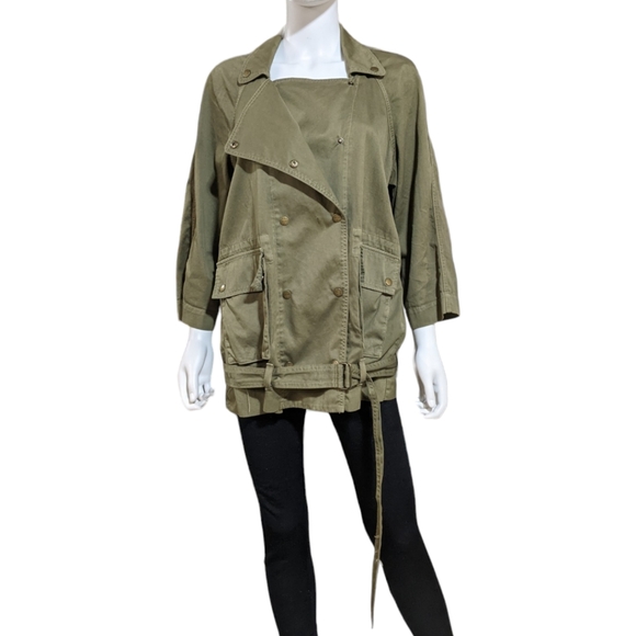 Current/Elliot Military Green Infantry Jacket, 0 - Picture 3 of 12